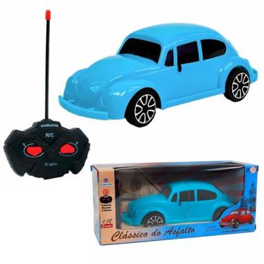 Imagem de Brinquedo Controle Remoto Fusca Clássico Design Retrô E Adrenalina Par