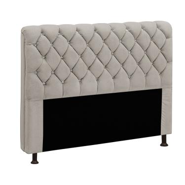 Imagem de Cabeceira Para Cama Solteiro 90cm Fernanda Veludo Marfim Marfim