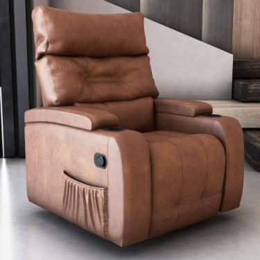 Imagem de Poltrona Giratória Reclinável Urbino Courino Montana Whisky