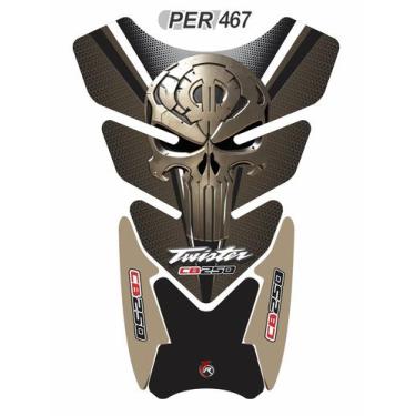 Imagem de Adesivo Protetor De Tanque Justiceiro Moto CB Twister 250 - Resitank