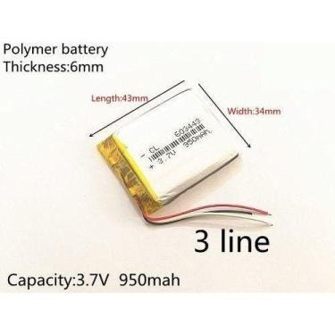 Imagem de Bateria Gps 3 Fios 950 Mah 6mm X 34mm X 43mm - bgb