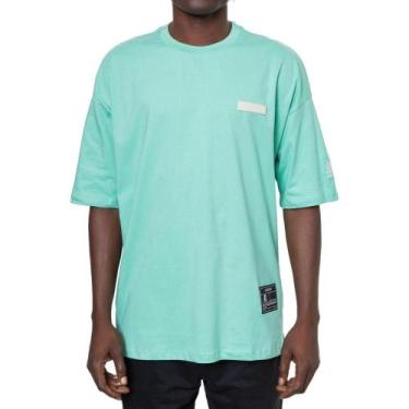 Imagem de Camiseta Starter Oversize Masculina Verde 100% Algodão, Verde, GG