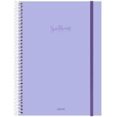 Imagem de Caderno universitário capa polipropileno 10x1 160 folhas Soothing Lilás Spiral 2264042