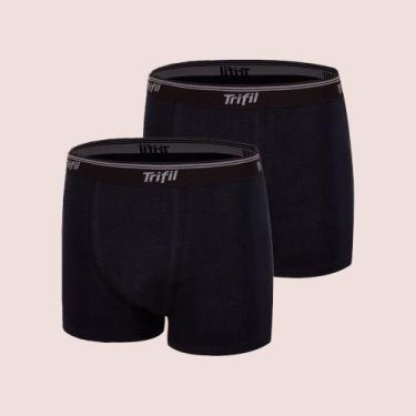 Imagem de Kit 2 Cuecas Boxer Em Algodão Sem Costura Trifil, Preto, GG