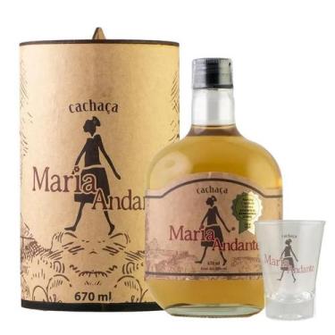 Imagem de Cachaça Maria Andante Ouro 670ml GP Com Box e Copo