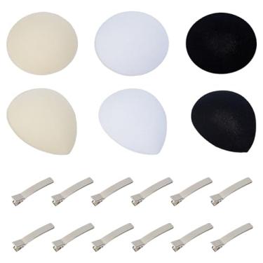 Imagem de NICENEEDED 18 peças de base de chapéu Fascinator redonda de lágrima, 2 estilos de pano EVA Millinery chapéus base com grampo de cabelo de ferro, chapéu fascinadores para artesanato DIY