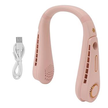 Imagem de Zerodis Ventilador de Lâmina Ajustável Com Encostas Suspensas, Compensação de Carregamento de Carregamento USB para Uso Externo, Adequado para Adultos e Material de Silicone ABS (Rosa)
