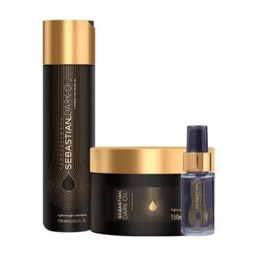 Imagem de Kit Sebastian Dark Oil - Shampoo 250ml + Máscara 150ml + Óleo 30ml - S