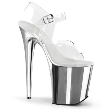 Imagem de AKTree Botas femininas de salto alto com cadarço stiletto inverno usando botas botas de salto alto grosso botas de cano alto plataforma, Branco, 35