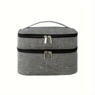 Imagem de Necessaire Viagem Dupla Organizador Cor: Cinza - GXM