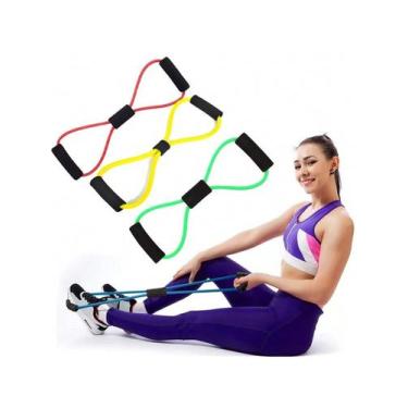 Imagem de Kit Elástico Extensor Cross Tube De Tensão Exercício Multifuncional Tr