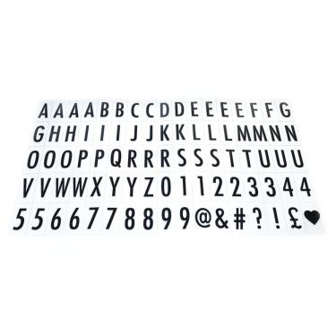 Imagem de 85 Letras Finas Pretas para Luminária Letreiro de Cinema