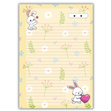Imagem de Refil de fichário 80 folhas universitário 20x28cm coelhinho decorado pautado