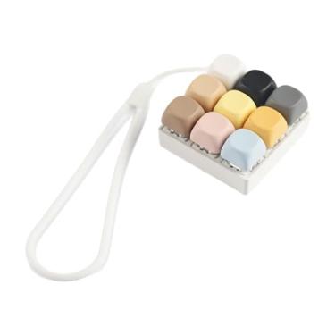 Imagem de KiBcsLic Brinquedo Fidget com Teclado, Chaveiro Fidget com Teclado, Presente Divertido e Compacto para Amantes, Corrente de Telefone, Multicolorido