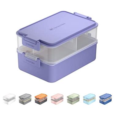 Imagem de NOVIIML tackable Bento Box Adult Lunch Box | Meet All You On-the-Go Needs for Food, Salad and Snack Box, Premium Bento Lunch Box for Adults Include Utensil Set, Dressing Containers - Canal Blue