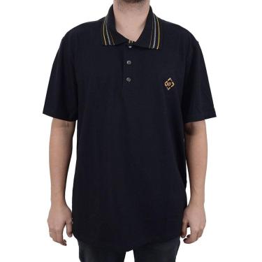 Imagem de Camisa Polo Masculina Olho Fatal Piquet Plus Size Preta 100-Masculino