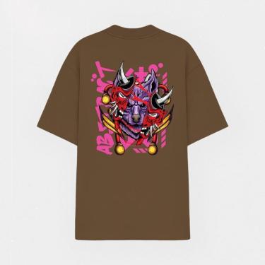 Imagem de Camiseta Oversized Abstract Streetwear Estampada Lobo Toquio-Unissex