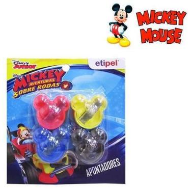 Imagem de Apontador Com Deposito Colors Mickey Com 4 Pecas Na Cartela - Etipel
