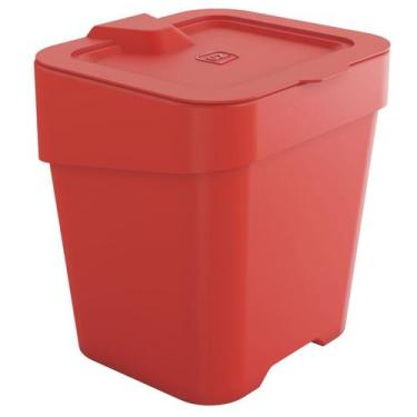 Imagem de Lixeira Slim P/ Pia 2,5l Compacta P/ Resíduos Diários C/ Tampa P/ Cozi