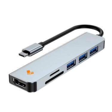 Imagem de Hub 6 Em 1 Type-C Prata - LOFT