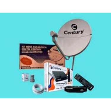 Imagem de Kit Nova Antena Parabólica 60cm com Recepitor Digital HD da Century Mi