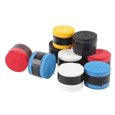 Imagem de RiToEasysports Tennis Racquet Overgrip, Tenis Anti Slip Tennis Racket Overgrip Tape 10pcs 110cm PU Absorvente Garra Em Vermelho Preto Branco Preto para Badminton