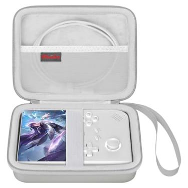Imagem de Elonbo Estojo De Transporte Para Console Jogos Portátil Retrô Rg40Xxv/Rg405V, Capa Protetora Viagem Android, Organizador Sistema Linux, Bolso Malha Cabos, Cinza