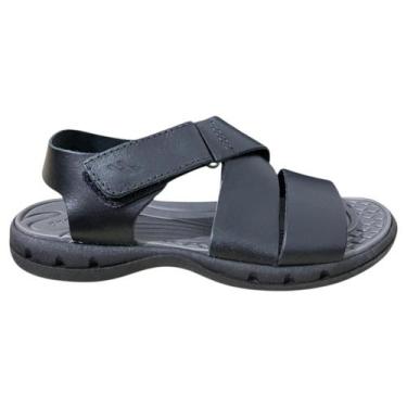 Imagem de sandalia tapua couro semi cromo masculino casual - Itapuã, Preto, 40