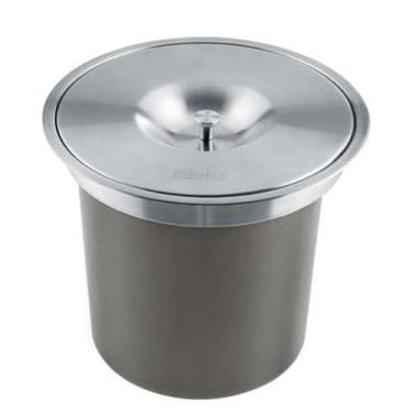 Imagem de Lixeira de Sobrepor Redonda Franke Aço Inox Escovado 5 L, 230