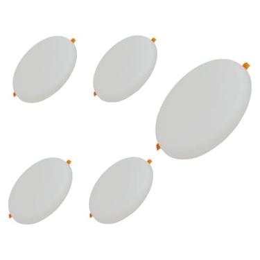 Imagem de Kit 5 Plafon Borda Infinita 36w Redondo Branco Frio 6500k