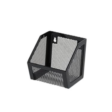 Imagem de IEUDNS Organizador de cozinha com cesto de parede suspenso, cesto de armazenamento moderno e versátil, porta-tempero para de restaurante, sala de, Grade Preta 1