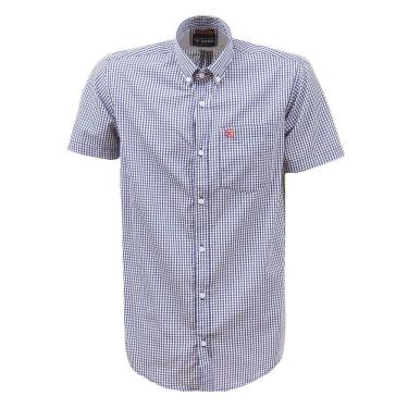 Imagem de Camisa Xadrez Masculina Azul Manga Curta TXC 38268