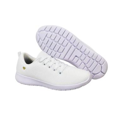 Imagem de Tenis sapatilha feminino,leve e respiravel. - sem marca, Branco, 38