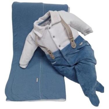 Imagem de Kit Saída Maternidade Bebê Menino Plush Luxo Paraiso 17742 - Paraíso, 