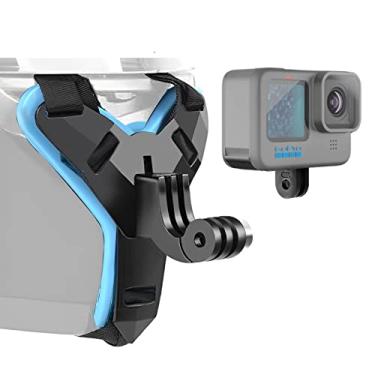 Imagem de REYGEAK Suporte de queixo de alça de capacete de motocicleta para GoPro Hero13/12/11/10/9/8/7 DJI Osmo Action e a maioria das câmeras esportivas (Básico)