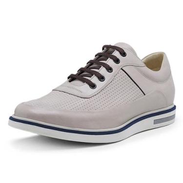 Imagem de Sapatênis Tênis Casual Couro Legítimo Perfurado Nevada Paulo Vieira - 