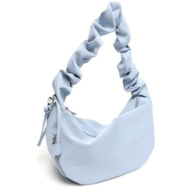 Imagem de ALWY Bolsa Feminina Alça Franzida De Ombro Passeio Trabalho Linda (Azul)
