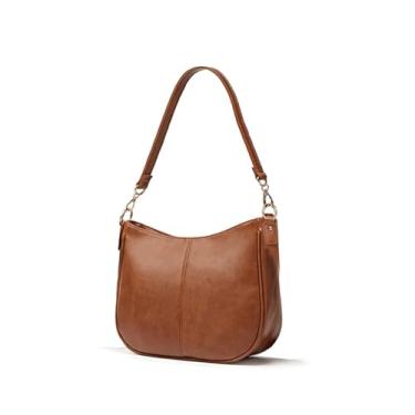 Imagem de Bolsa de malha, resistente a rasgos, corpo de tecido impermeável, adequada para viagens diárias, compras, viagens de fim de semana, bolsas de praia, bolsas de ginástica, Marrom, Medium, Simples