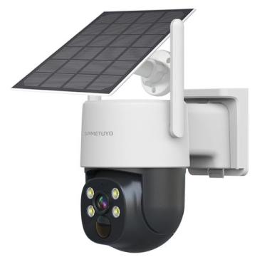 Imagem de Câmera de segurança SPMETUYO Solar Outdoor 360 WiFi 2K 2-Way Talk