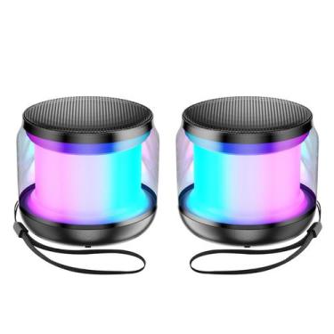 Imagem de Alto-falante Bluetooth NOTOKA Mini portátil sem fio com luzes