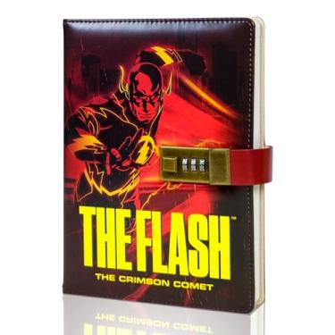 Imagem de Diário de super-herói com cadeado – Caderno de couro sintético inspirado em quadrinhos com cadeado 228 páginas – Organizador de agenda bloqueado para meninos, meninas, adolescentes, fãs, escola ou