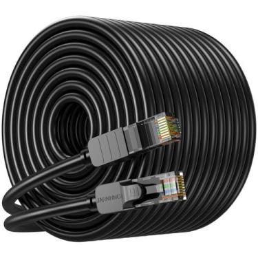Imagem de Cabo Ethernet JARNHNG Cat 6 250 pés/76 m interno/externo preto
