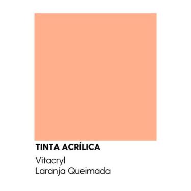 Imagem de Tinta Emborrachada Acetinada Laranjas - Vitacryl, Laranja Queimada, 3,