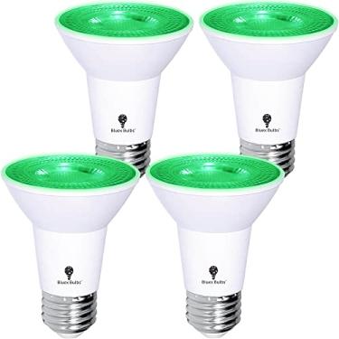 Imagem de Pacote com 4 lâmpadas BlueX LED PAR20 Flood Green - 8W (equivalente a 65 watts) - Regulável com classificação úmida - Luzes LED verdes base E26, decoração de festa, varanda, iluminação doméstica