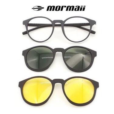 Imagem de Armação Oculos Redondo Mormaii 6071 Swap2 Cinza + 2 Clipons, Cinza, Es