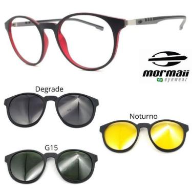 Imagem de Armação Oculos Mormaii Swap 2 6071 com 3 Clipons dgn, Aft