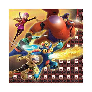 Imagem de Amscan Disney Big Hero 6 Birthday Party Guardanapos de mesa (pacote com 16), 12,7 cm x 12,7 cm, multicolorido