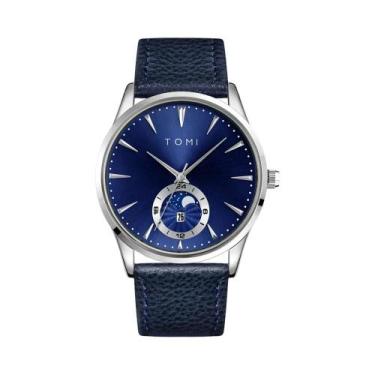 Imagem de Relógio Masculino De Quartzo Com Pulseira De Couro De Luxo, Mostrador 