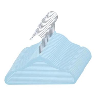 Imagem de Kit 03 Cabide de Bebê Infantil Ultra Fino Slim Aveludado Antiderrapant