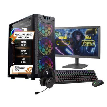 Imagem de Pc Gamer Completo Intel I7 3 Gtx1650 16Gb Hd 1Tb Ssd 120Gb - Wj Info